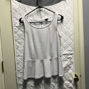 Ann Taylor white tank top blouse